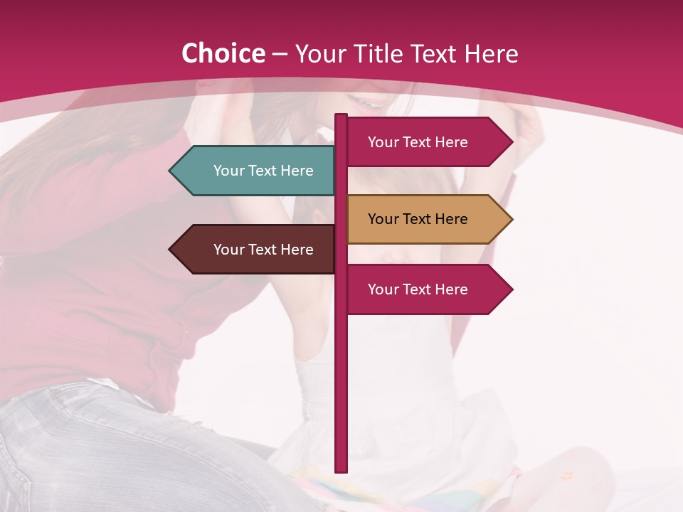 Female Indoors Smiling PowerPoint Template