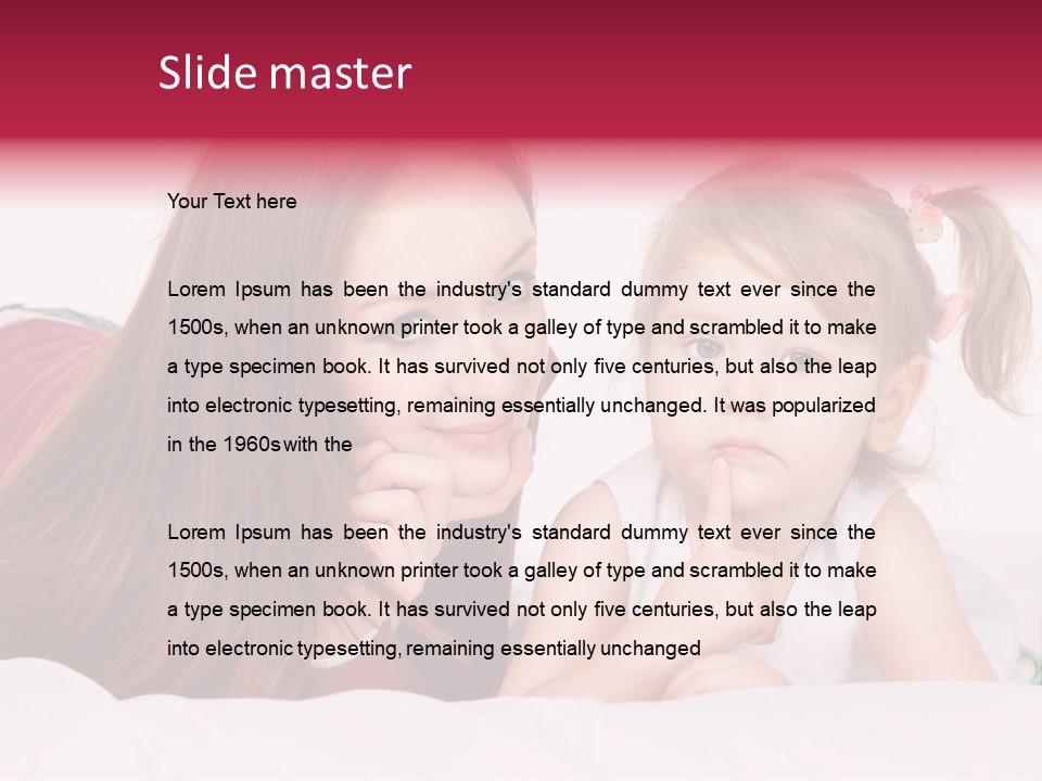 Love Bed Mum PowerPoint Template