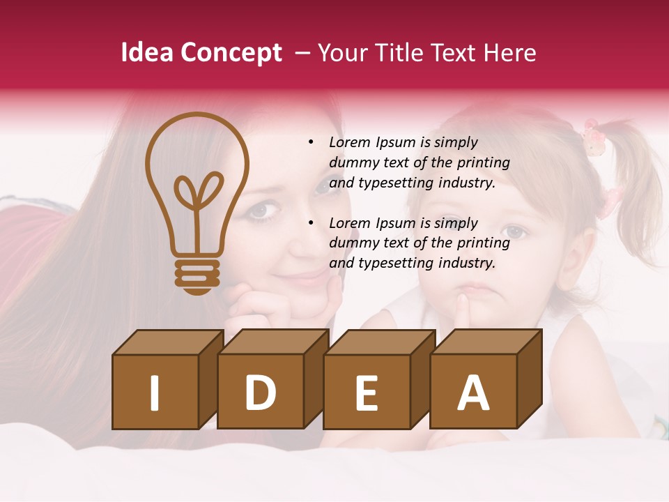 Love Bed Mum PowerPoint Template