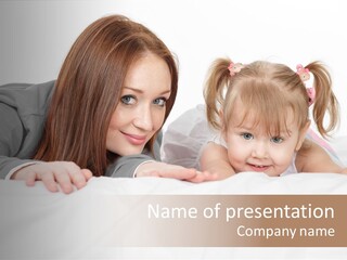 Affectionate Female Relaxing PowerPoint Template