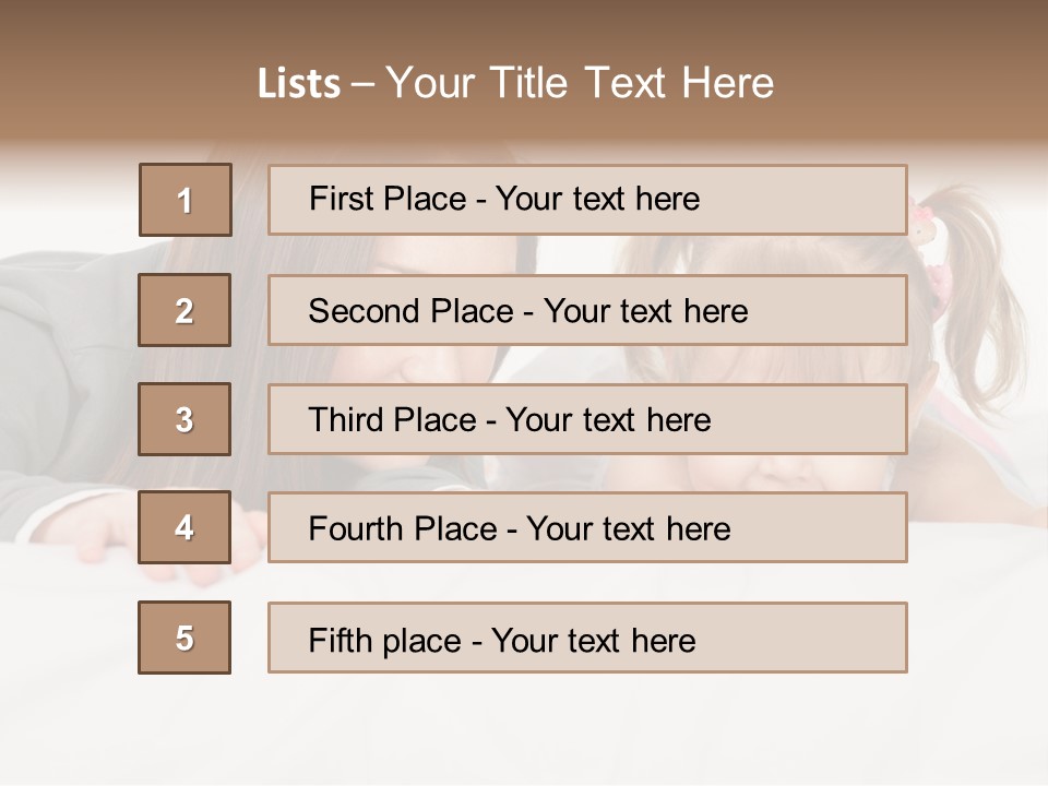 Affectionate Female Relaxing PowerPoint Template