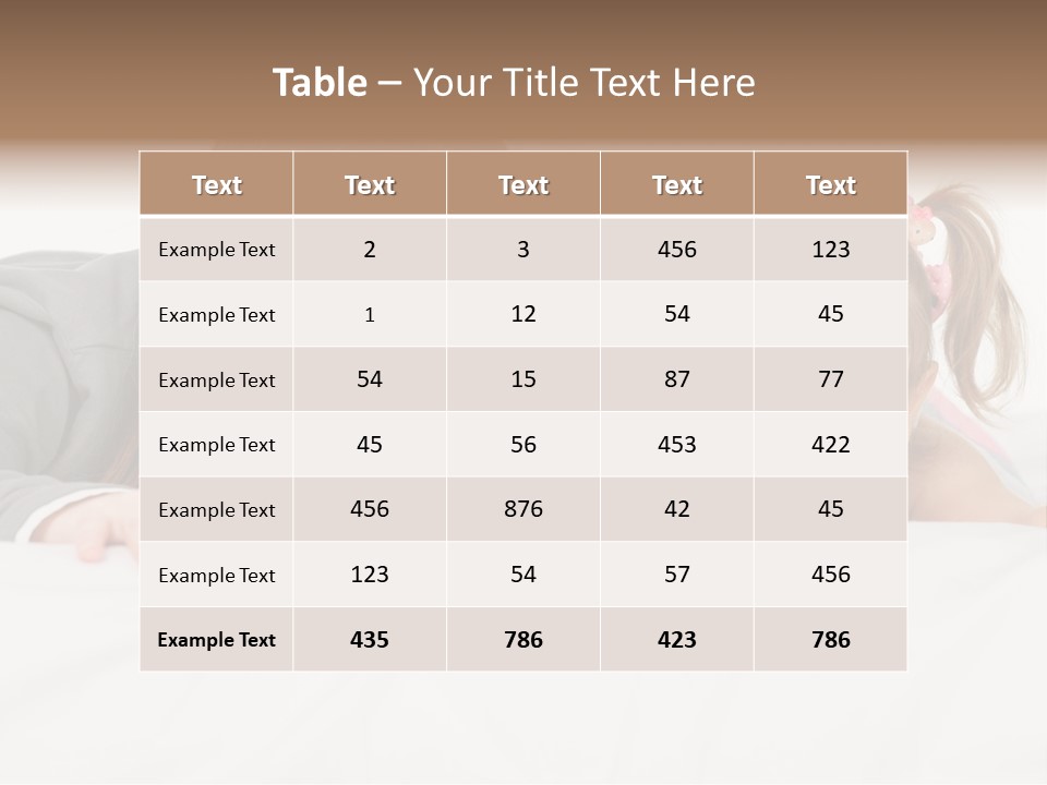 Affectionate Female Relaxing PowerPoint Template