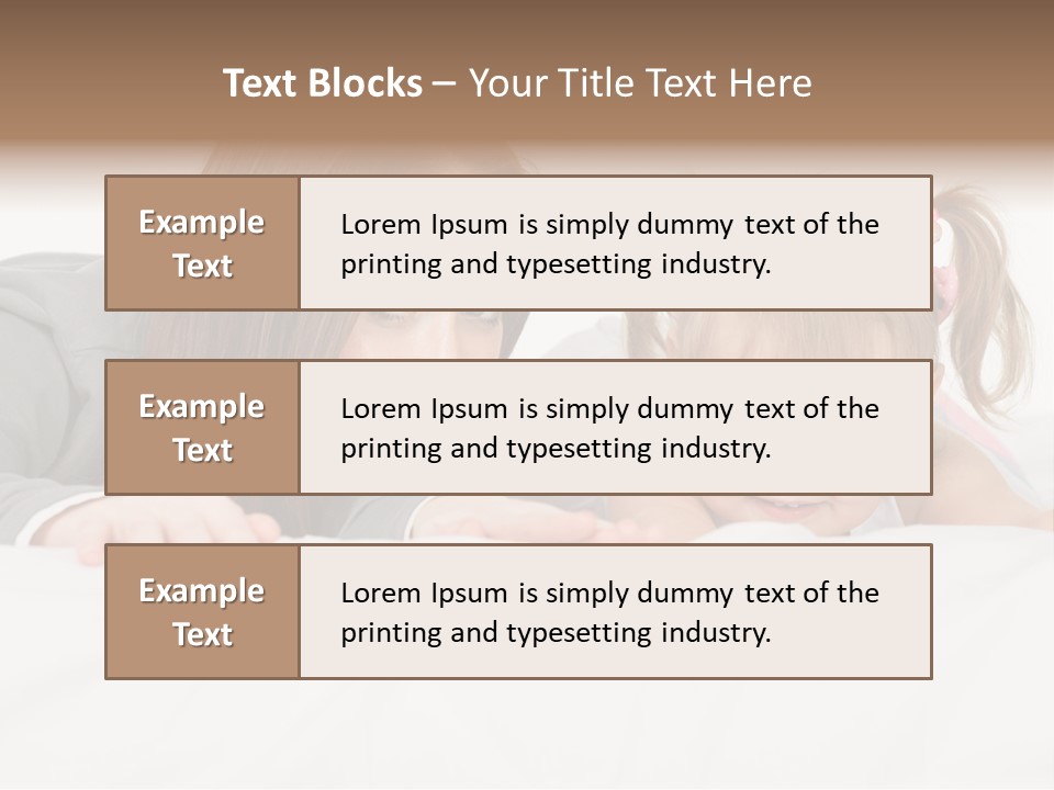 Affectionate Female Relaxing PowerPoint Template