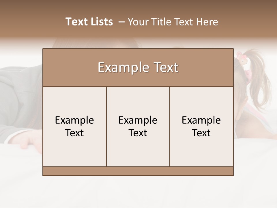 Affectionate Female Relaxing PowerPoint Template