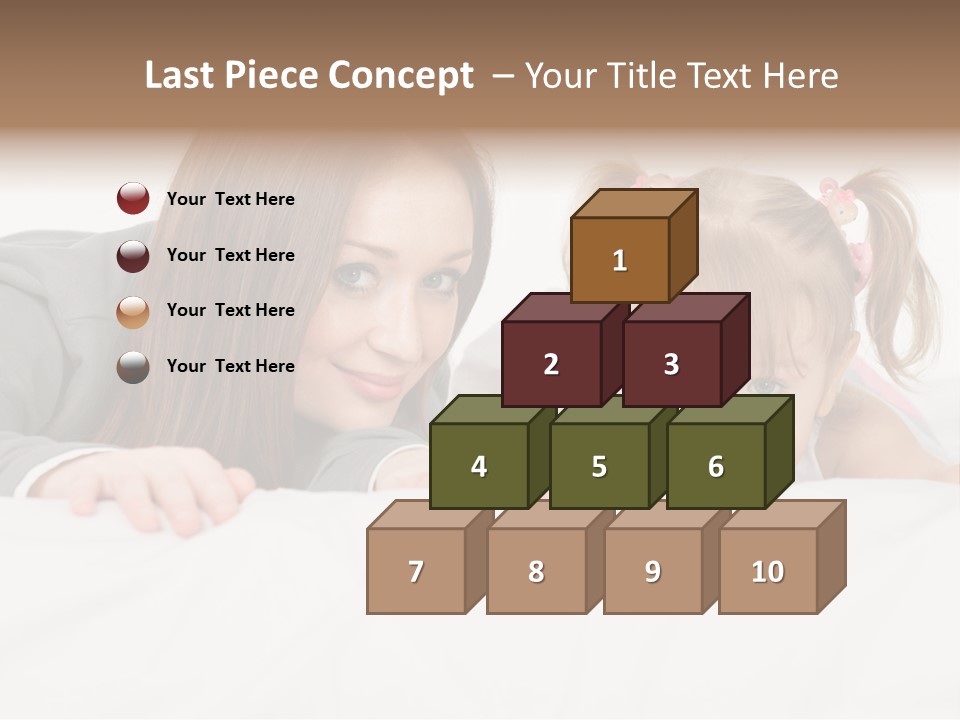 Affectionate Female Relaxing PowerPoint Template