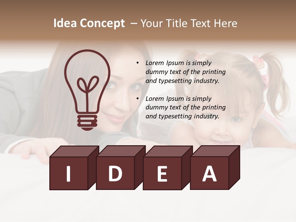 Affectionate Female Relaxing PowerPoint Template