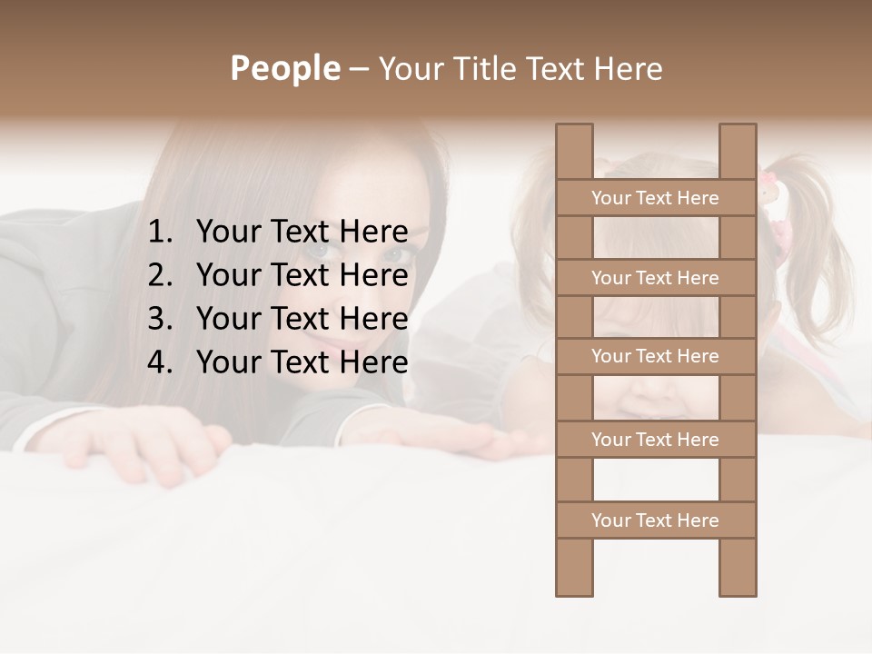 Affectionate Female Relaxing PowerPoint Template