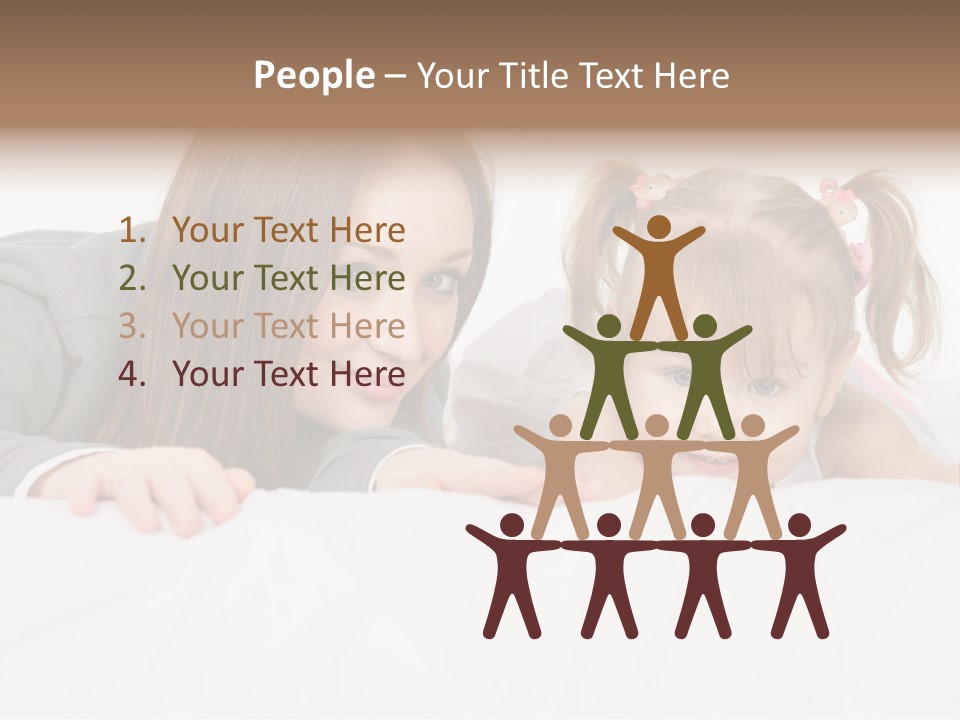 Affectionate Female Relaxing PowerPoint Template