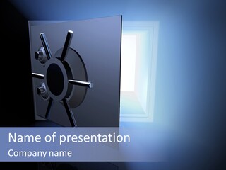 Money Treasure Safe PowerPoint Template