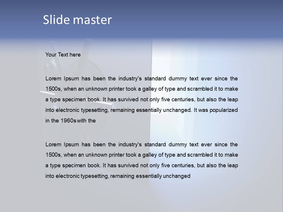 Money Treasure Safe PowerPoint Template