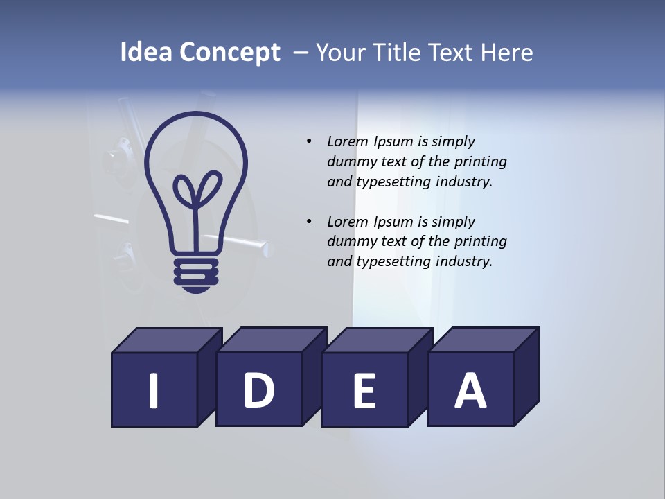 Money Treasure Safe PowerPoint Template