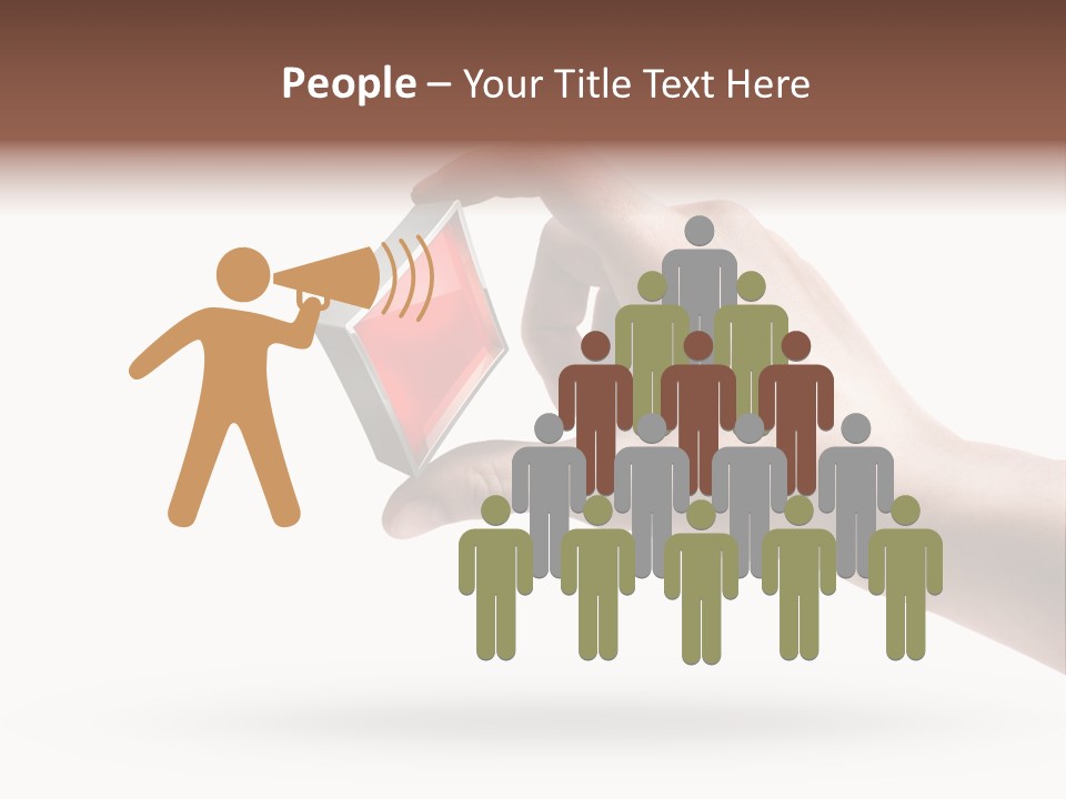 Caucasian Male Gesturing PowerPoint Template