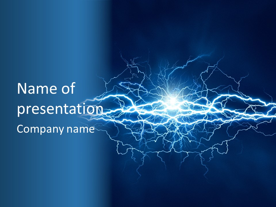 Striking Spark Light PowerPoint Template