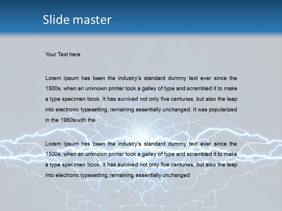 Striking Spark Light PowerPoint Template