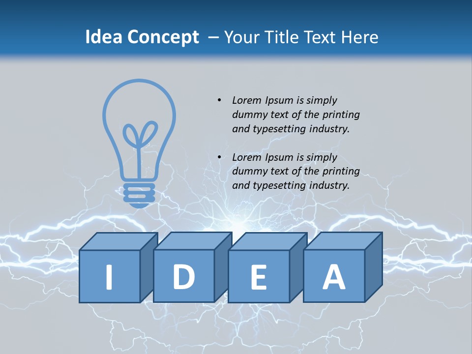 Striking Spark Light PowerPoint Template