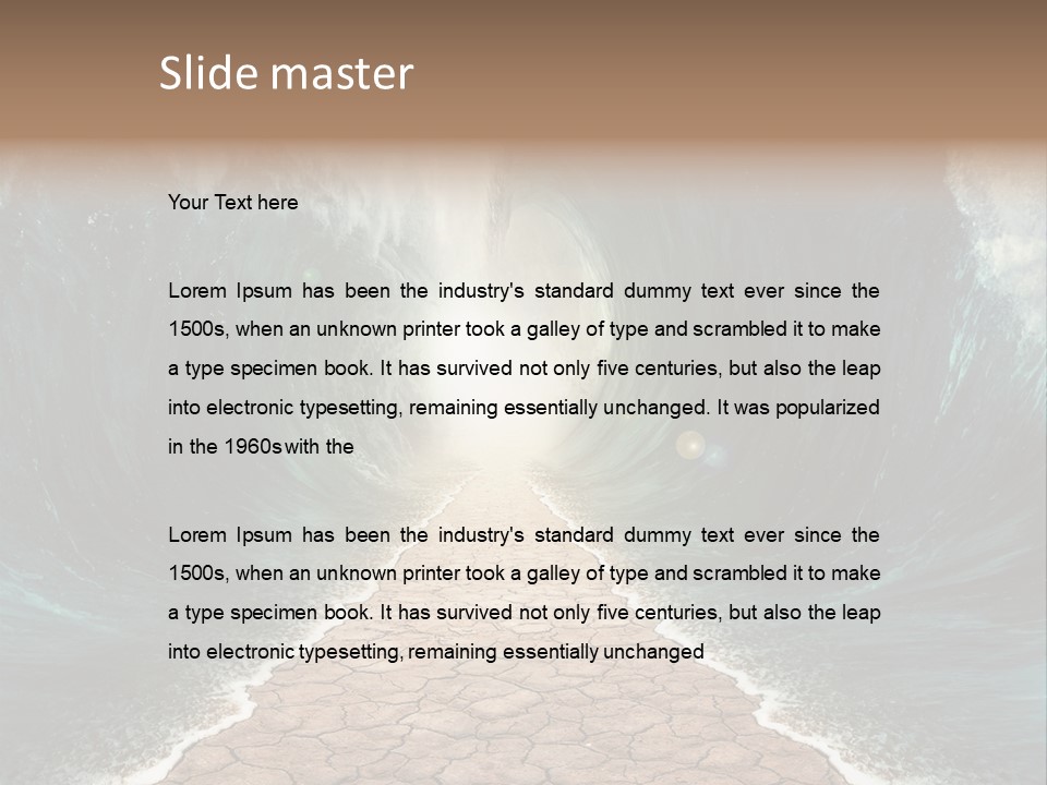 Wave Crack Water PowerPoint Template