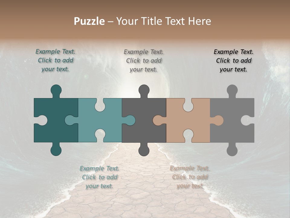 Wave Crack Water PowerPoint Template