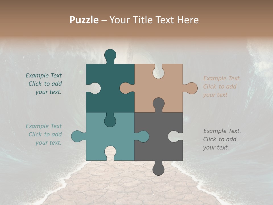 Wave Crack Water PowerPoint Template