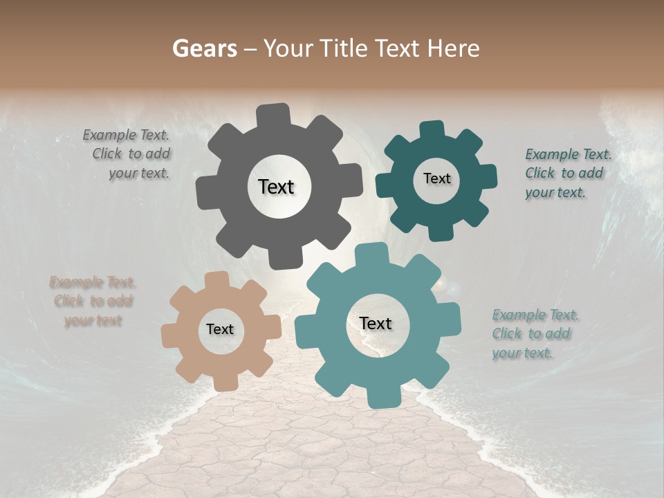 Wave Crack Water PowerPoint Template