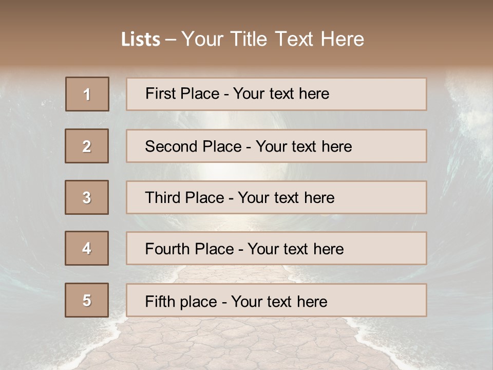 Wave Crack Water PowerPoint Template