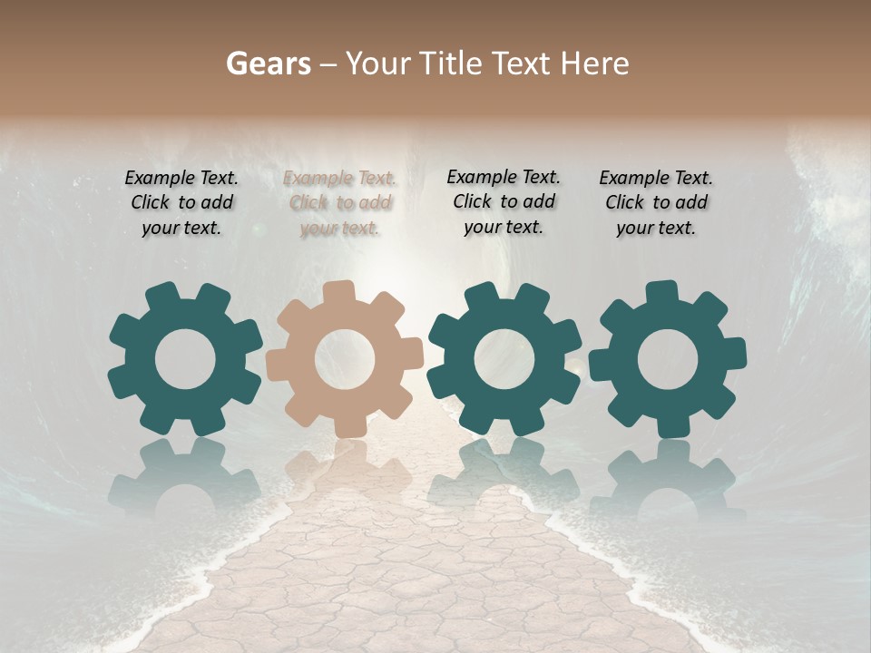 Wave Crack Water PowerPoint Template