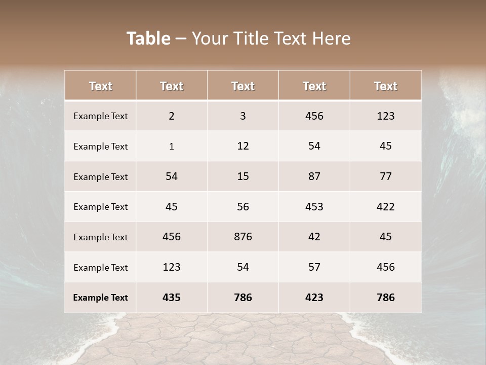 Wave Crack Water PowerPoint Template