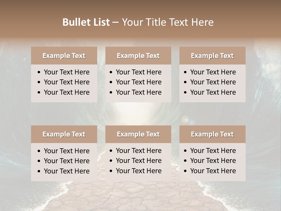 Wave Crack Water PowerPoint Template