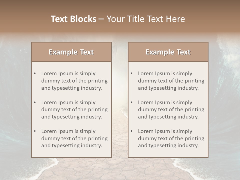 Wave Crack Water PowerPoint Template