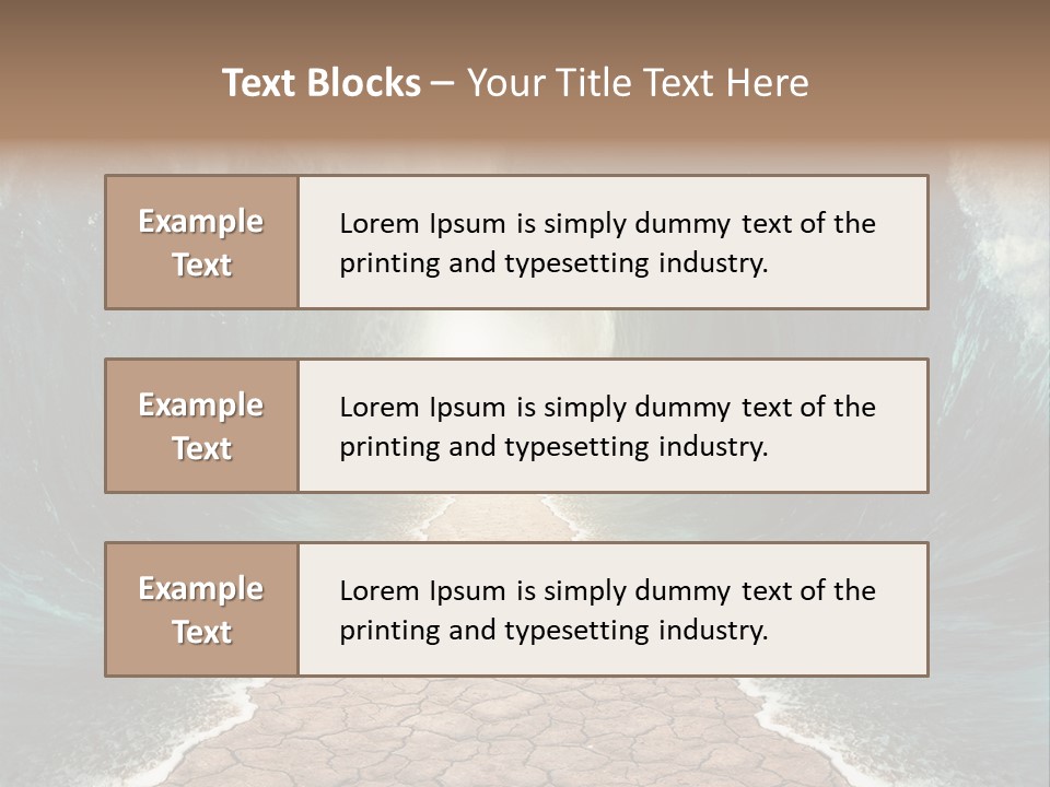 Wave Crack Water PowerPoint Template