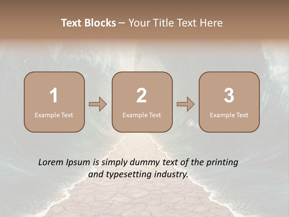 Wave Crack Water PowerPoint Template