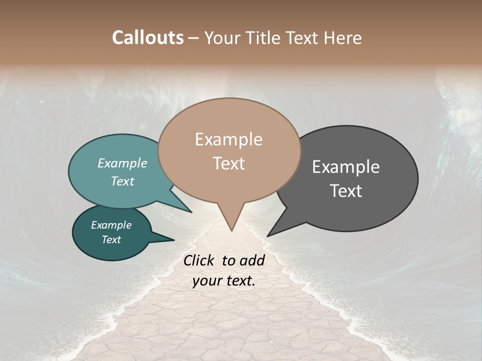 Wave Crack Water PowerPoint Template