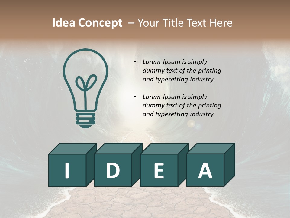 Wave Crack Water PowerPoint Template