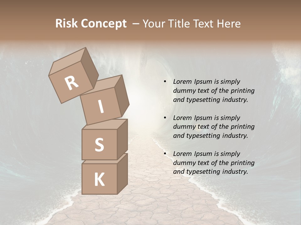 Wave Crack Water PowerPoint Template