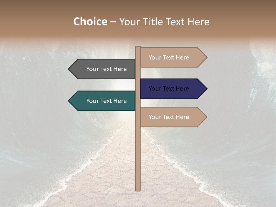 Wave Crack Water PowerPoint Template