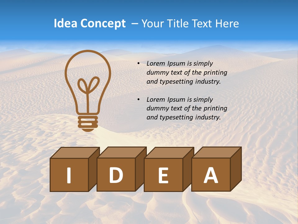 Wave Holiday Lonely PowerPoint Template