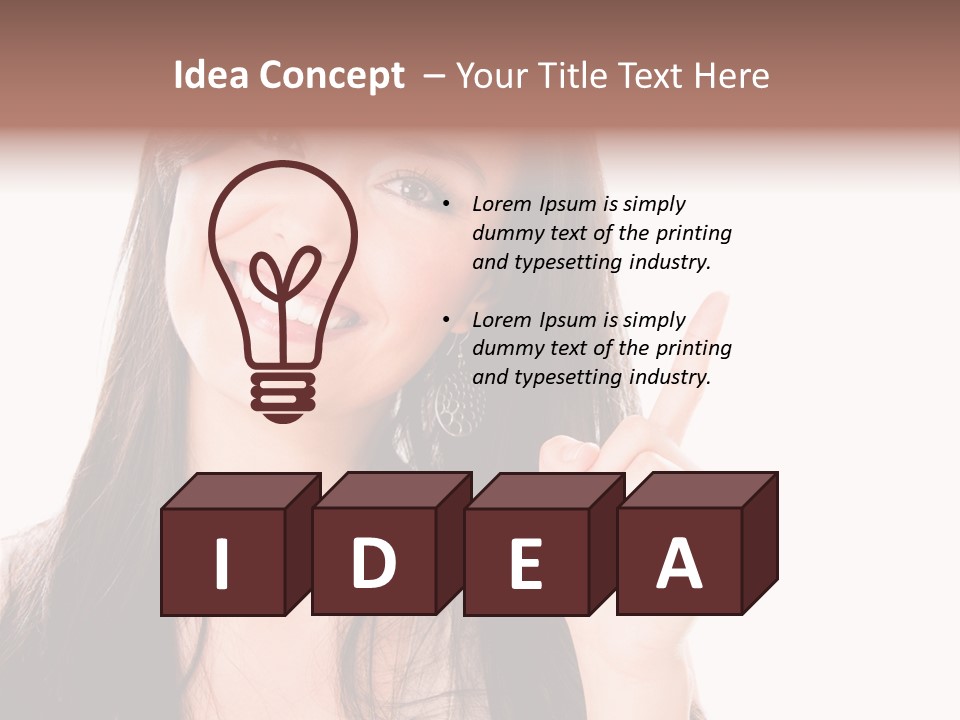 Woman Hispanic Success PowerPoint Template