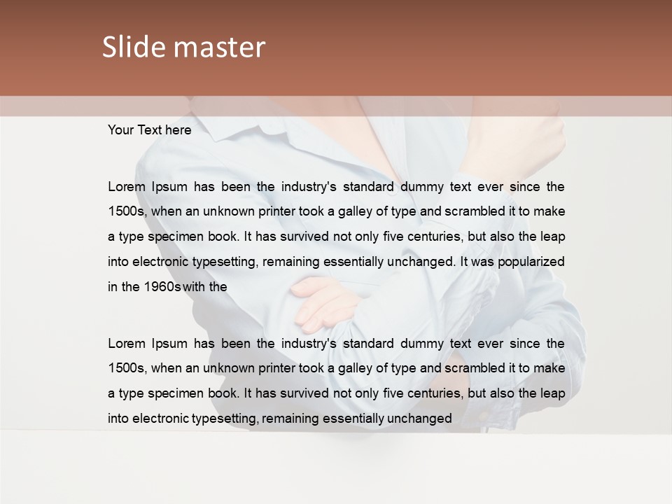 Brunette Thumb Paper PowerPoint Template