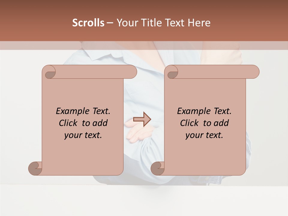 Brunette Thumb Paper PowerPoint Template