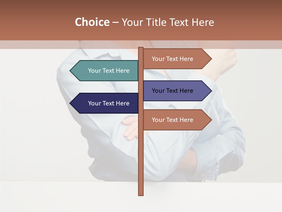 Brunette Thumb Paper PowerPoint Template