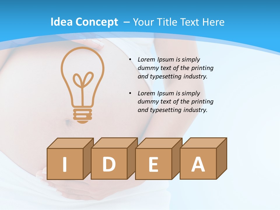 Parenthood Childbearing Woman PowerPoint Template