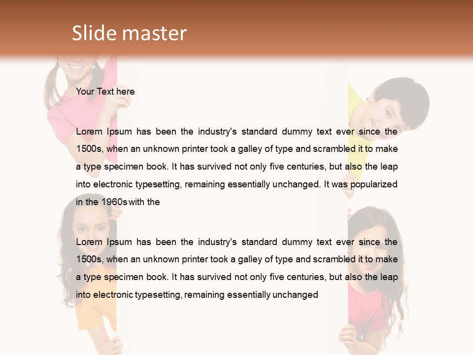 Advertising Message Childhood PowerPoint Template