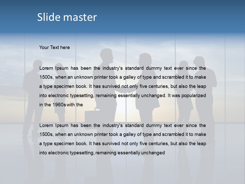 Handshake Office Worker Trading PowerPoint Template