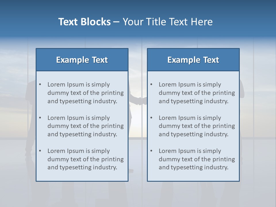 Handshake Office Worker Trading PowerPoint Template