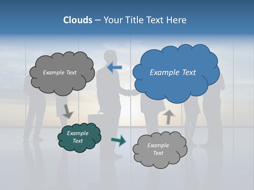 Handshake Office Worker Trading PowerPoint Template