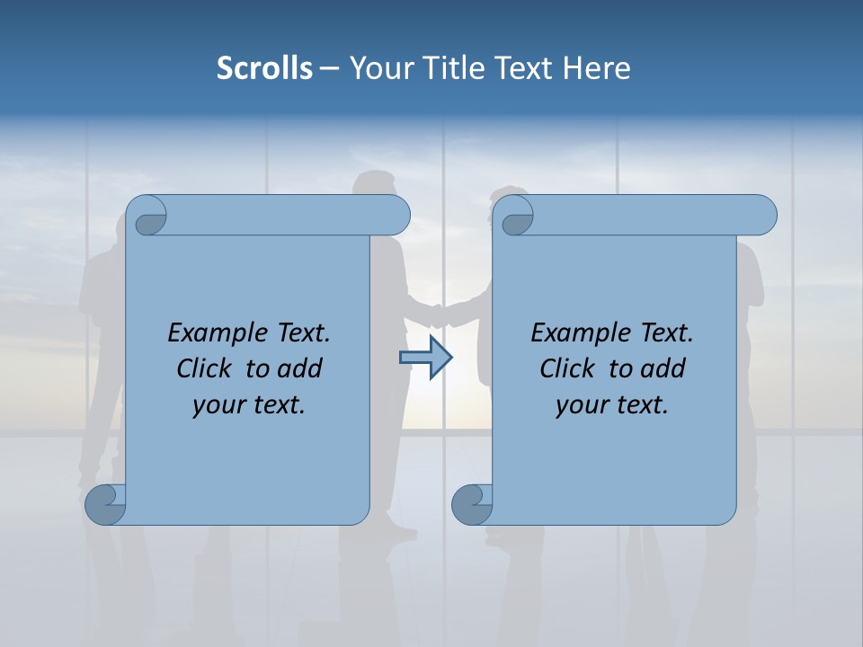 Handshake Office Worker Trading PowerPoint Template