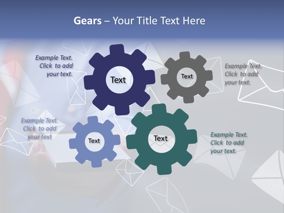 Cellphone Business Woman Screen PowerPoint Template