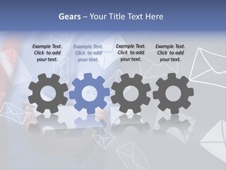 Cellphone Business Woman Screen PowerPoint Template