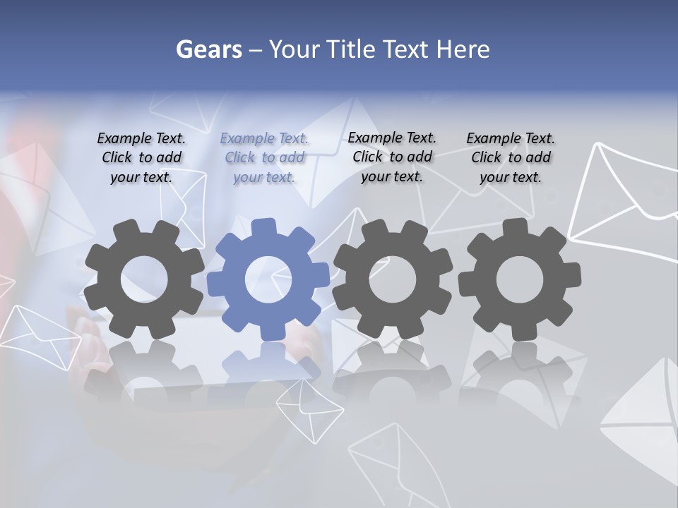 Cellphone Business Woman Screen PowerPoint Template