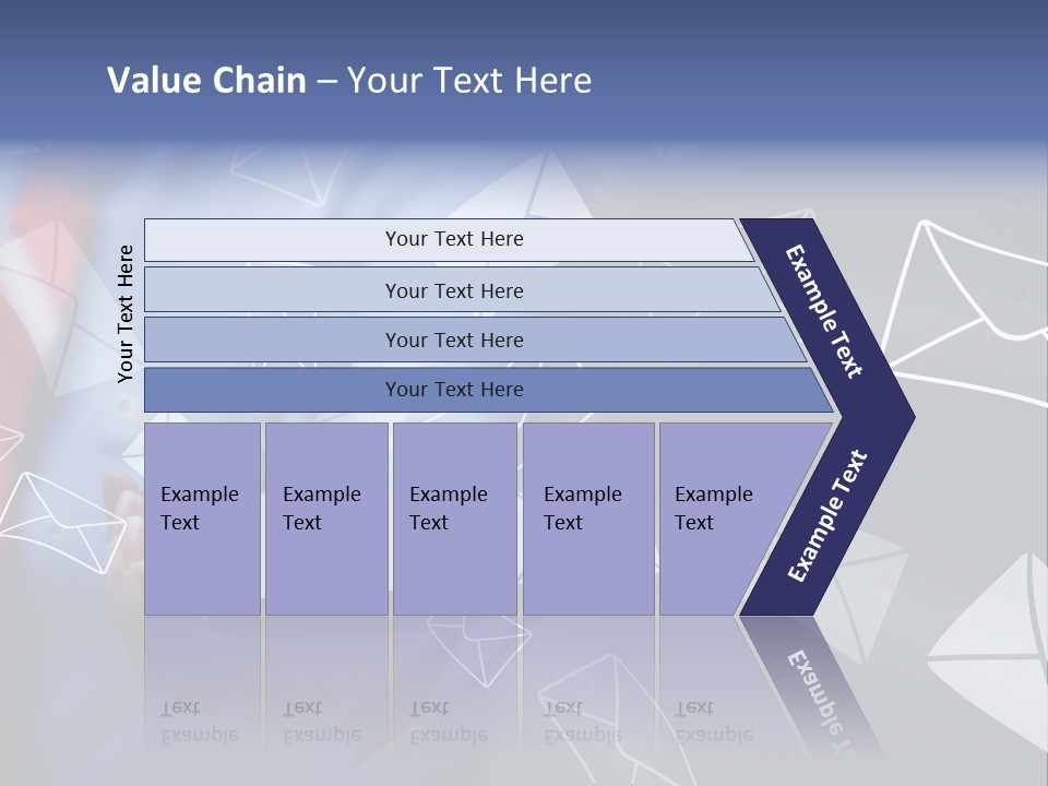 Cellphone Business Woman Screen PowerPoint Template