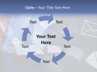 Cellphone Business Woman Screen PowerPoint Template